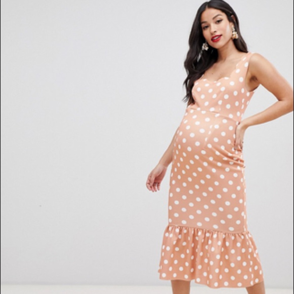 Maternity ASOS Polka Dot Dress